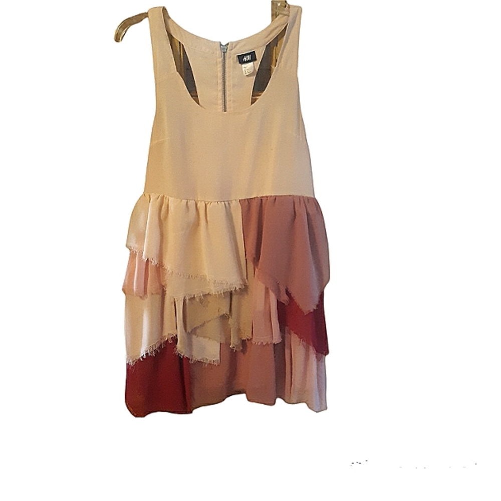H&M Shabby Chic Sleeveless Multi-Layered Boho dress Size 6